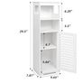 Bathroom Cabinet Waterproof, White Storage Cabinet Floor Standing Home Storage Furniture Shelf,Suitable for Toilet Bedroom Kitchen Living Room Image 3