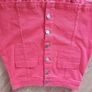 H+M coral denim mini skirt size UK 6 Image 3