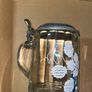 RARE Vintage ALWE German Beer Lidded Stein Heavy Glass Mug Cup Tankard Image 6