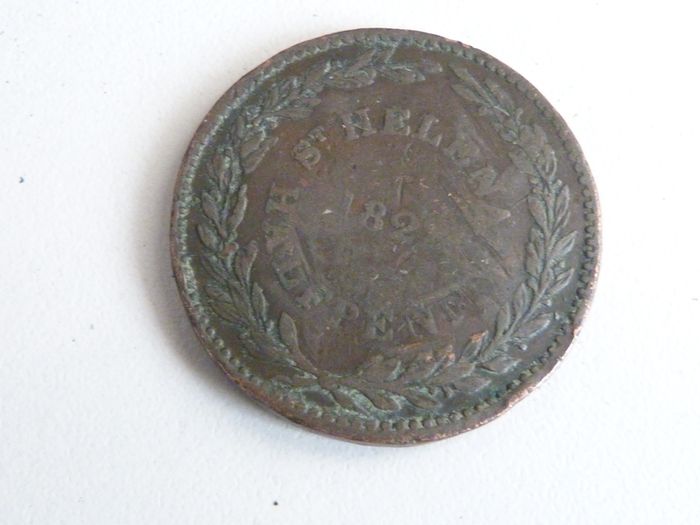 St Helena halfpenny 1821