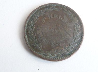 St Helena halfpenny 1821
