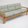 Vintage Oak-Framed Model Bonanza Three-Seat Sofa by Esko Pajamies, 1960s. Image 4