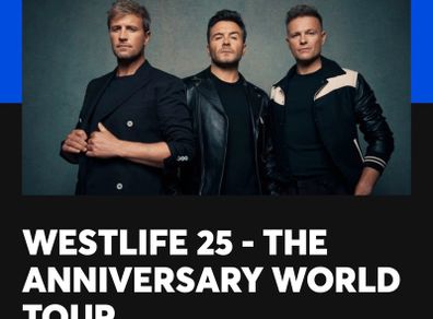 Ticket - WestLife in Dublin 26/09