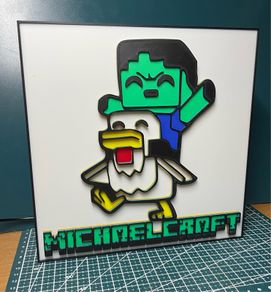 Personalised Minecraft Chicken Jockey Lightbox