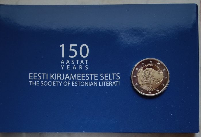 Estonia 2 Euro Base Metals Brilliant Uncirculated Coin 2022 - 150th anniversary of the Society of Estonian Literati