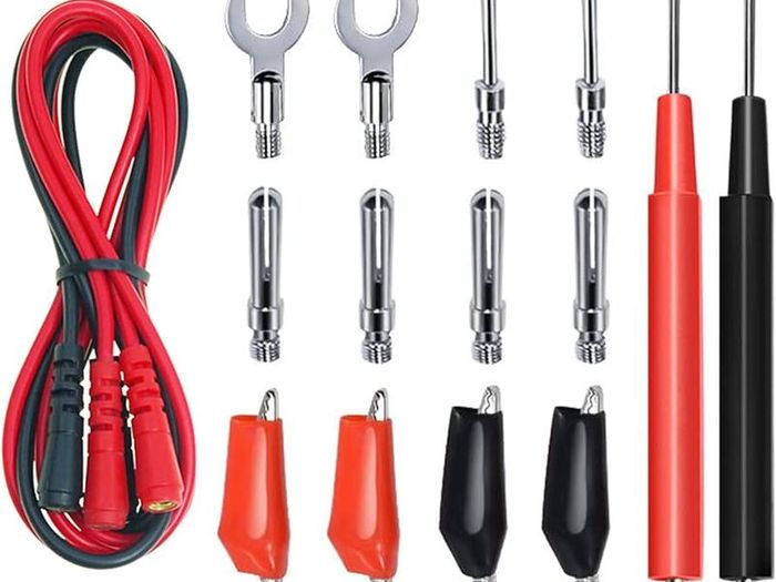 16PCS Multimeter Test Leads Kit Replacement Test Wire Set + Alligator Clips Banana Plugs Test Probes Banana Plugs for Multimeter