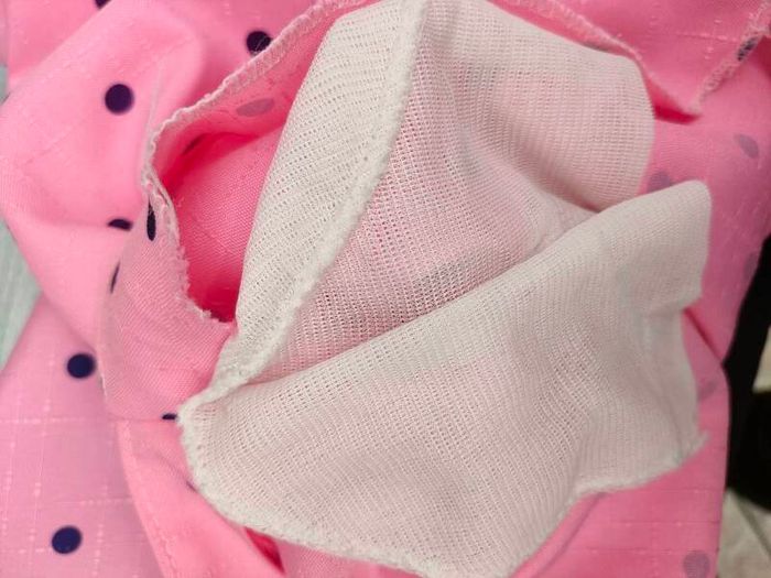 Vintage 1980s 50s style Pink Navy polkadot peplum dress Size M Postage included