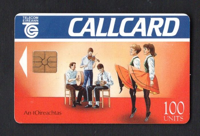 1991 Ireland 100 unit An tOireachtas Callcard was issued to promote the Oireachtas festival which celebrates the irish language and culture with Dame Lane address (Gemplus GEM1) Call Card Used. Telecom Eireann card number 1031a