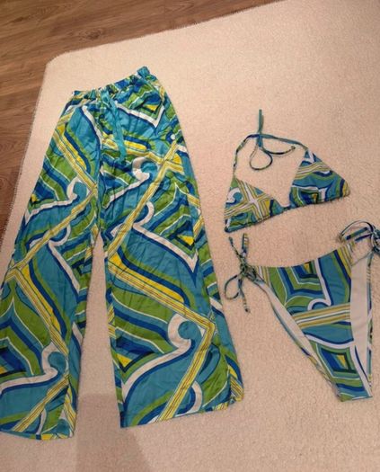 bikini with matching beach trousers
