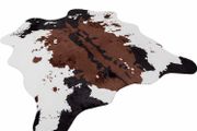 Faux Cowhide Rug (4.6ft x 5.2ft) - Cow Print Area Rug for a Western Boho Decor - Synthetic, Cruelty-Free Animal Hide Carpet with No-Slip Backing