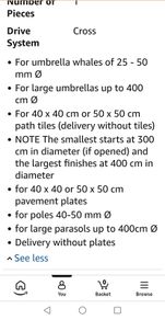 Schneider Parasol Plate Stand for Slabs
