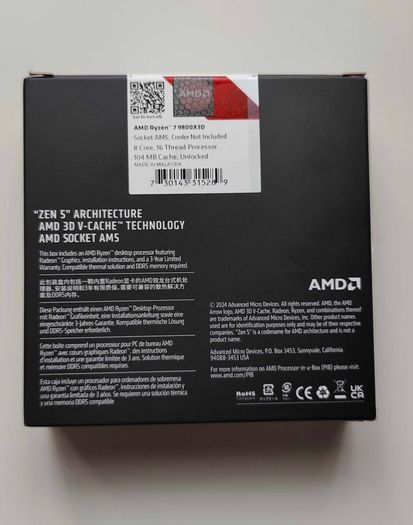 Amd Ryzen 7 9800X3D
