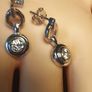 Rhodium Plated Sterling Silver Moissanite Drop Earrings Image 10