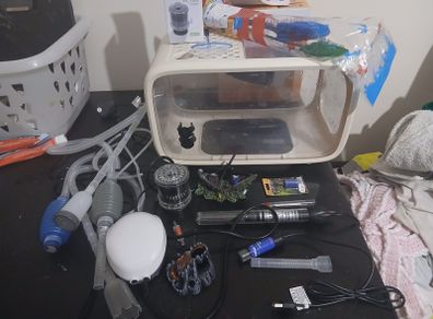 Small fish aquarium + accessories