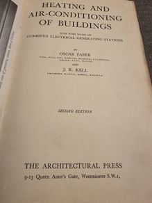 Heating Air Conditioning Buildings by Oscar Faber  .1951