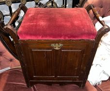antique Piano stool with drawer for music sheets