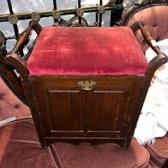 antique Piano stool with drawer for music sheets