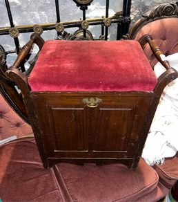 antique Piano stool with drawer for music sheets