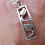 Vintage Sterling Silver 925 Floral Pendant  and Sterling Silver Chain 3g Image 2