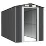 Garden Shed Anthracite 192x440x223 cm Galvanised Steel Image 3