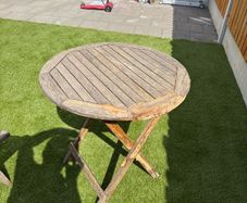 Wooden Folding Garden Table & Chair