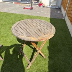 Wooden Folding Garden Table & Chair