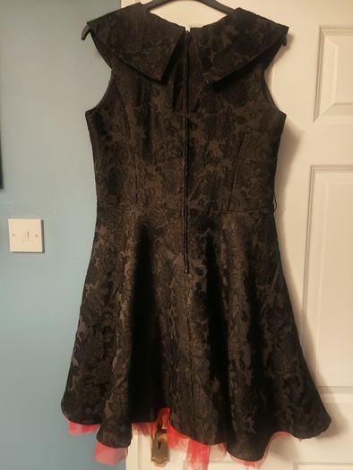 Voodoo Vixen black and red midi dress in XL