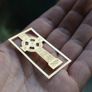 Celtic gold Cross (thin 50mm x 25mm) Image 5