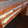 Pine mid-sleeper bed with storage shelf Image 2