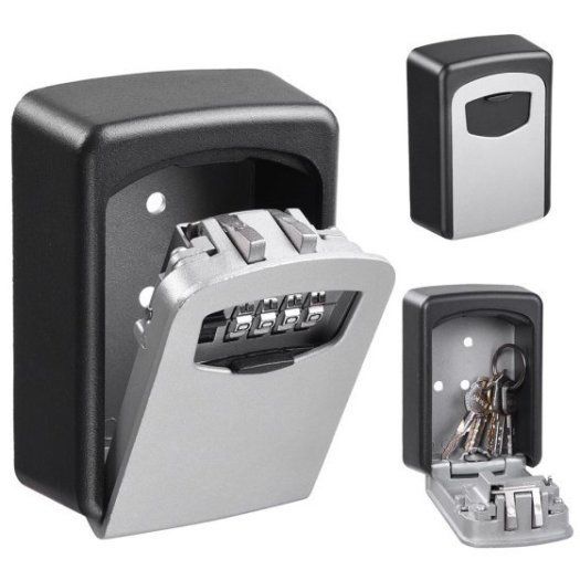 4 Digit Outdoor High Security Wall Mounted Key Safe Box Code Secure Lock Storage Great For Airbnb