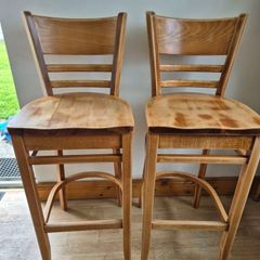 Authentic Ex-Starbucks Premium Solid Hardwood Bar Stools  Excellent Condition