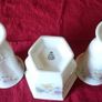 Antique 3 Pc Large Porcelain Vases With Floral Design By Royal Norfolk Staffordshire England Image 9