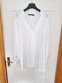 Zara White Blouse - XL