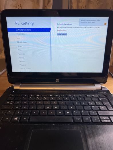 HP Pavilion Notebook Laptop AMD A4 Touchscreen - Reset and Working - No Charger