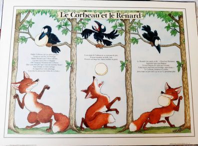 'Le Corbeau et Le Renard' poem picture