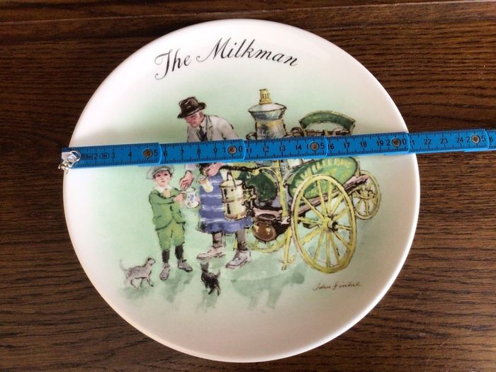 A complete series of decorative collectors plates by Wedgwood " The Street Sellers of London" Victorian style