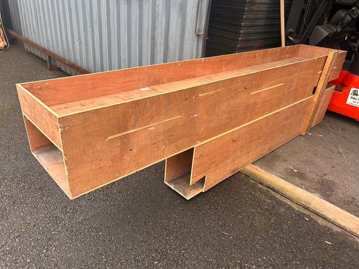 Plywood Ladder Custom box for long and roof ladder and storage sprinter van