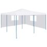 Folding Gazebo with 2 Sidewalls 5x5 m White Image 5