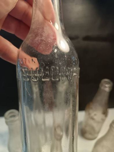 11 X Vintage Irish Clear Glass Bottles