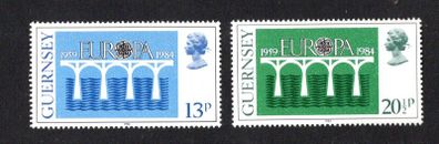 1984 Guernsey Europa (CEPT 125th Anniversary Logo) Commemorative Stamp Mint Never Hinged (MNH)