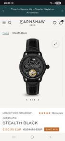 Thomas Earnshaw Longitude Shadow Mariner Watch