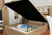 Oak Ottoman Storage Bed Stylish Space, King size
