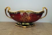 Crown devon red lustre dragon vase