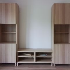 Ikea Besta TV bench and shelf unit with doors