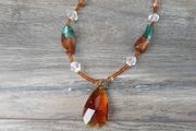 Glass Pendant Necklace.