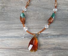 Glass Pendant Necklace.