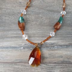 Glass Pendant Necklace.