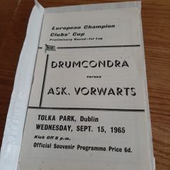 Drumcondra V Ask Vorwarts 1965 programme