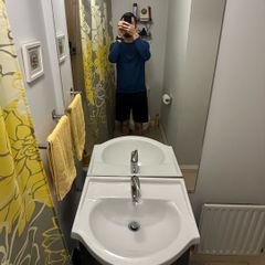 Large bathroom mirror