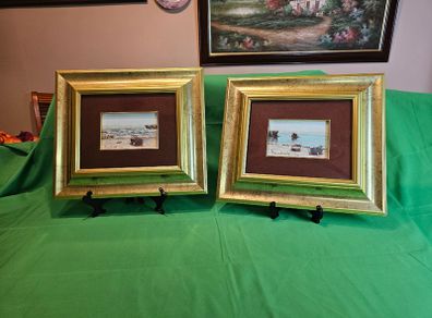 Charming Pair of Small Seascape Oil Paintings  Luciano Doulati, 1994